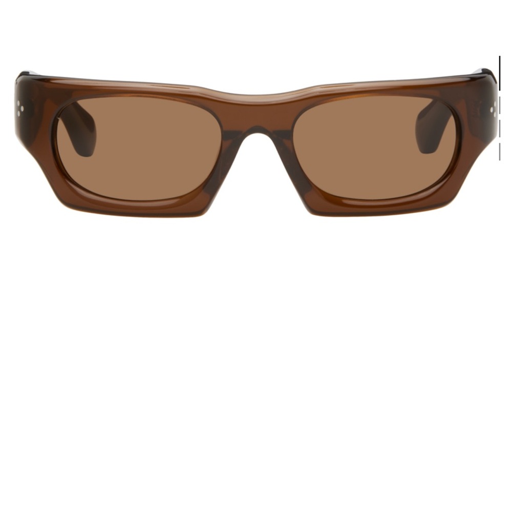 Elegant Brown Rectangular Sunglasses - image 4